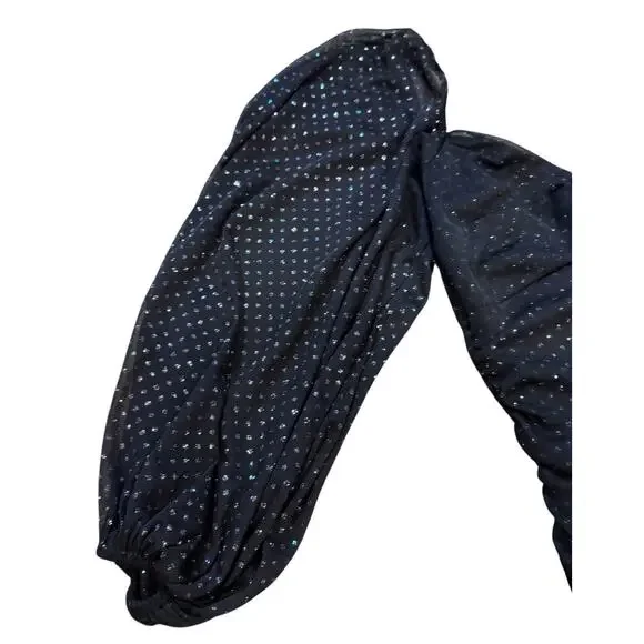 B Hardin fitted ruched silhouette Mini Cocktail Dress W/ Irredentist Polka Dots - Picture 4 of 9